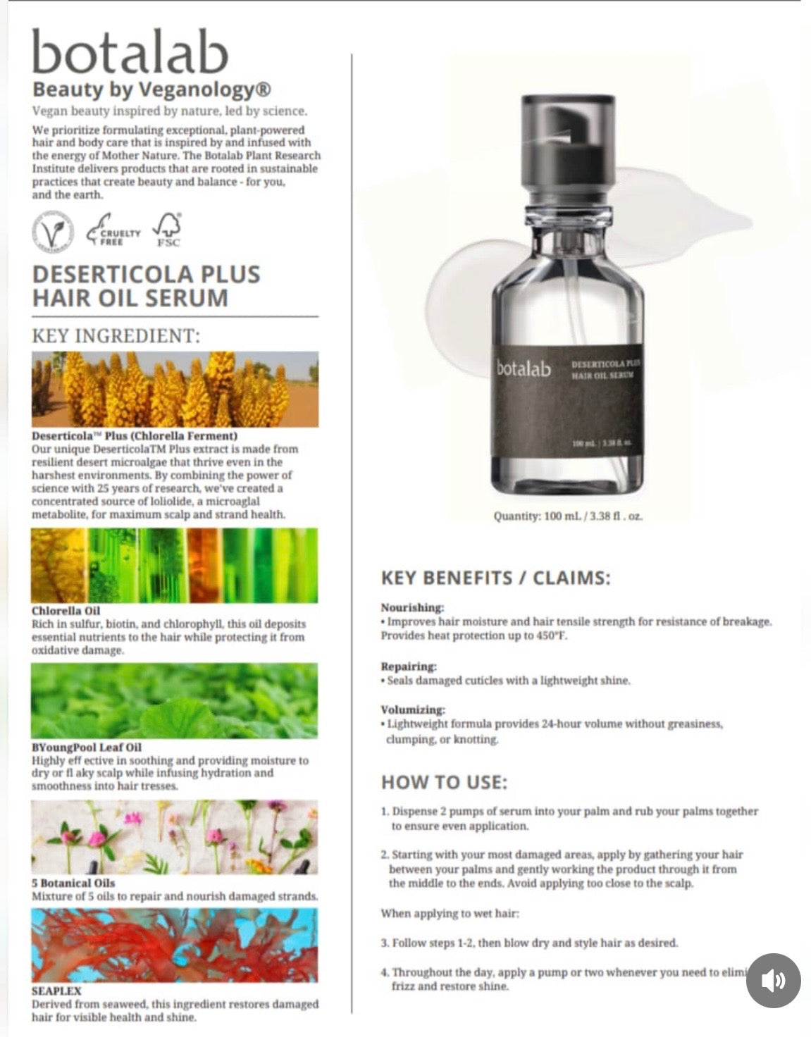 Botalab Deserticola Plus Shampoo, Conditioner & Oil Serum (3pc) - improve hair growth