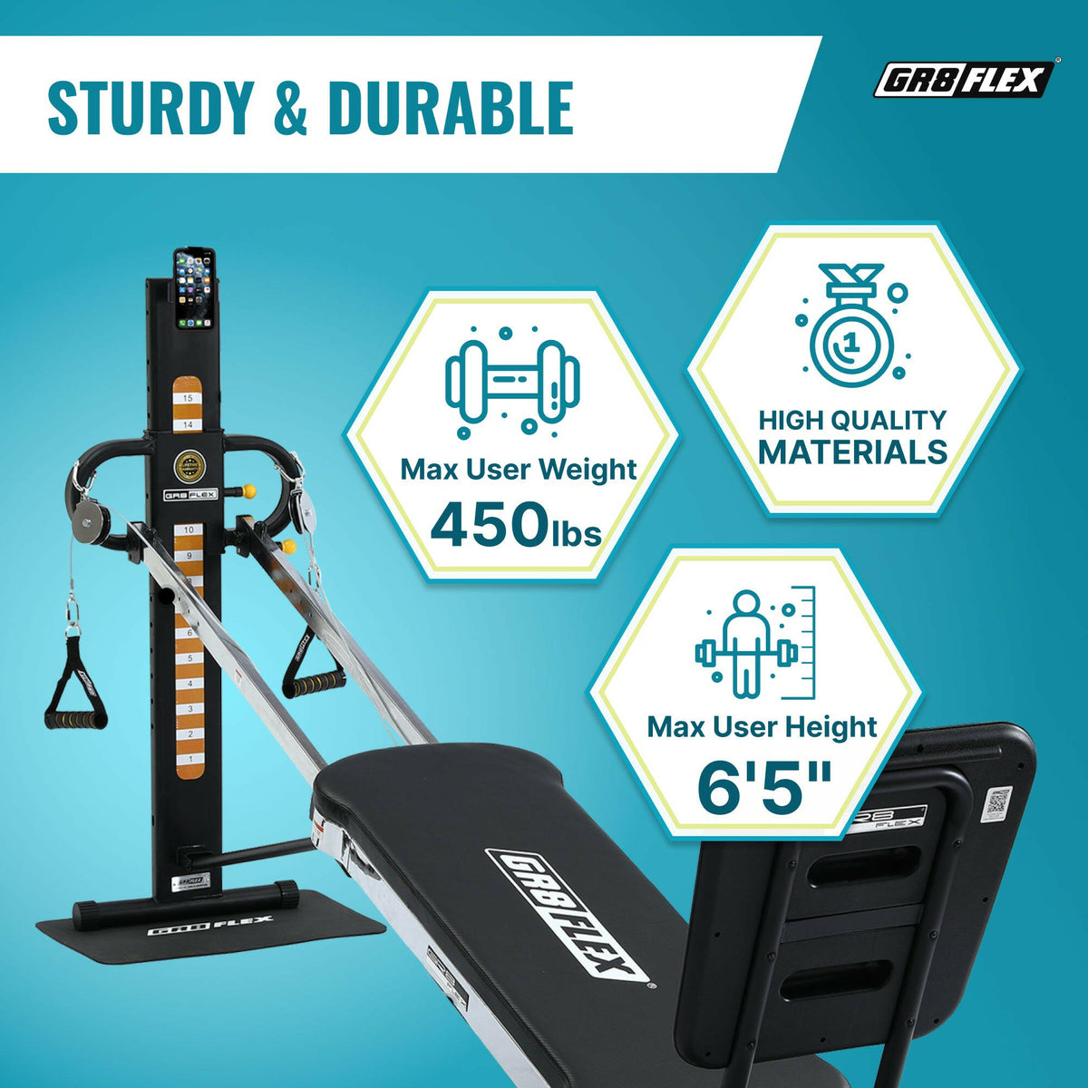 Gymnase haute performance GR8FLEX - Fibre de carbone noire